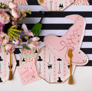Pink Witch Hat Large Plates