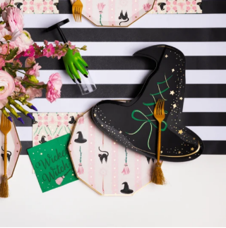 Black Witch Hat Large Plates