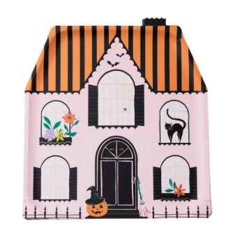 Pink Haunted House Large Plates