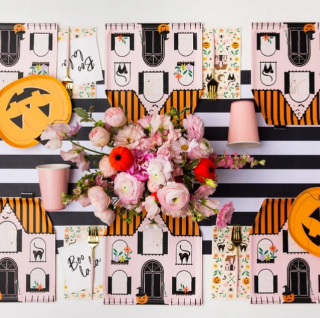 Pink Haunted House Large Plates
