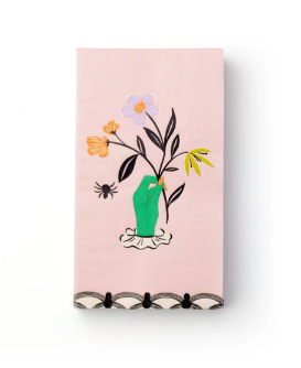 Floral Halloween Skulls & Spiders Guest Towels