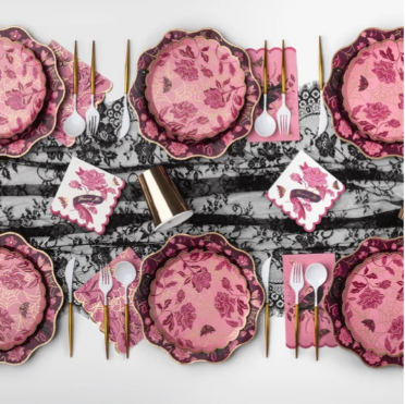 Vamp Romantic Spider Web Cake Plates