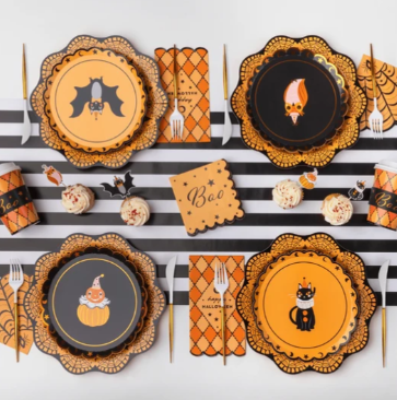 Art Deco Vintage Halloween Large Napkins