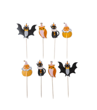 Vintage Halloween Character Cupcake Toppers