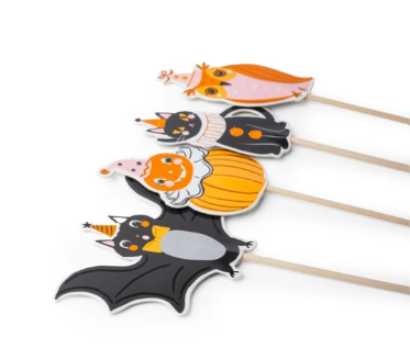 Vintage Halloween Character Cupcake Toppers