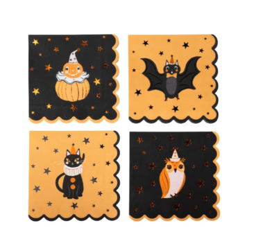 Vintage Halloween Character Large Napkins