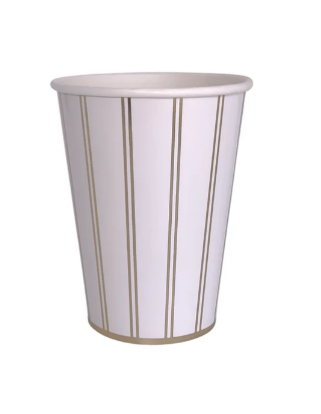 Gold Signature Stripe Cups