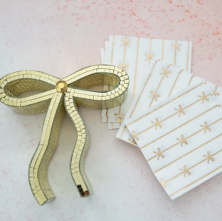 Gold Signature Bow Small Napkins