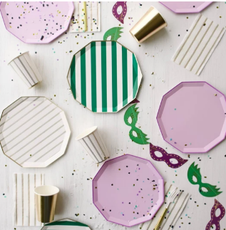 Gold Stripe Large Plates