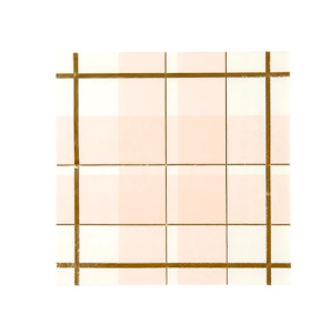 Peachy Plaid Large Napkins