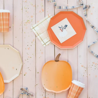 Peachy Plaid Large Napkins