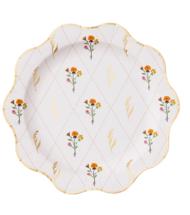 Cozy Fall Floral Dinner Plates