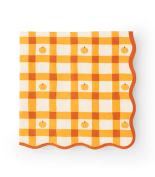 Elegant Fall Plaid Dinner Napkins