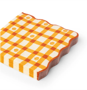 Elegant Fall Plaid Dinner Napkins