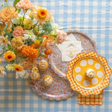 Elegant Fall Plaid Dinner Napkins