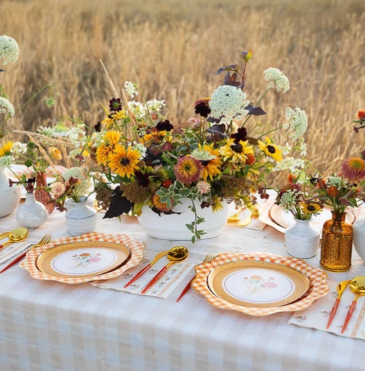Elegant Fall Plaid Dinner Plates