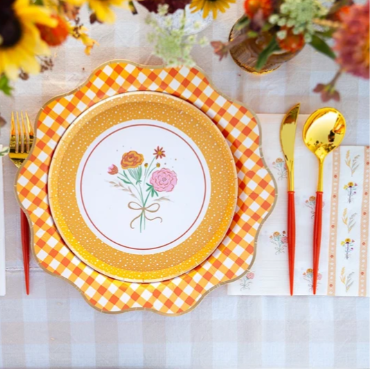 Elegant Fall Plaid Dinner Plates