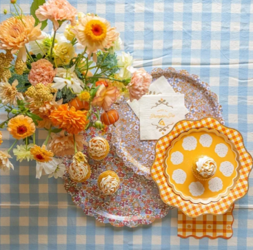 Elegant Fall Plaid Dinner Plates