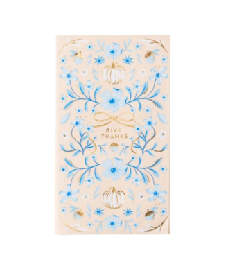 Blue Toile Pumpkin Guest Towels