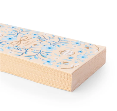 Blue Toile Pumpkin Guest Towels