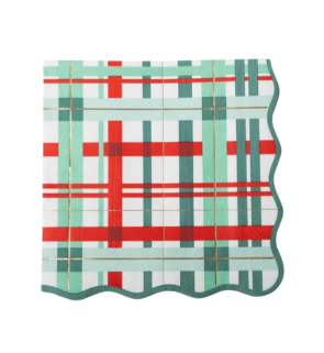 Classic Christmas Plaid Large Napkins