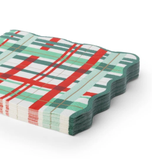 Classic Christmas Plaid Large Napkins