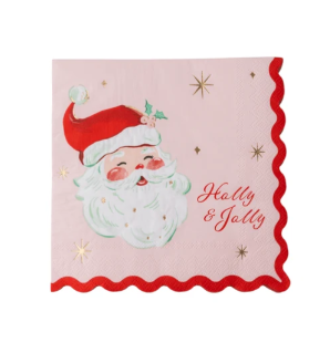 Pink & Red Santa Large Napkins