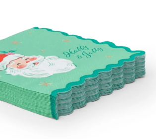 Red & Green Jolly Santa Small Napkins