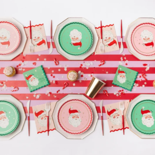 Red & Green Jolly Santa Small Napkins
