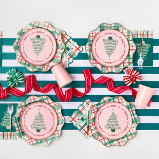 Christmas Plaid Dinner Plates