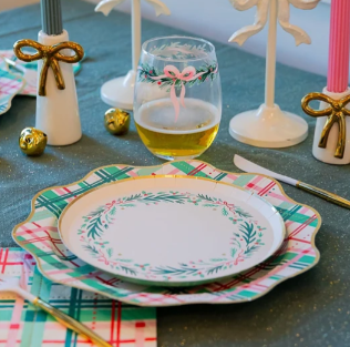 Christmas Plaid Dinner Plates
