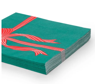 Red & Green Present Large Napkins
