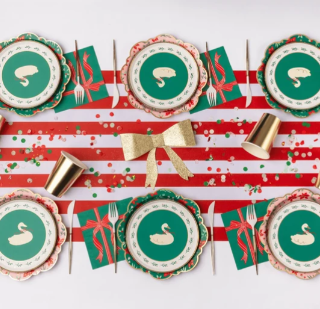 Red & Green Present Large Napkins
