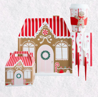 Sweet Gingerbread House Large Plates
