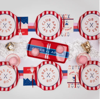 Pink & Red Signature Cabana Stripe Plates