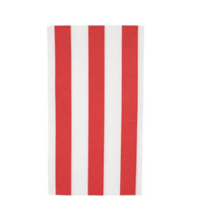 Cherry Red Signature Cabana Stripe Guest Towels