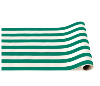 Emerald Green Signature Cabana Stripe Table Runner