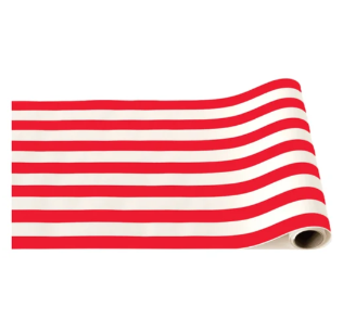 Cherry Red Signature Cabana Stripe Table Runner