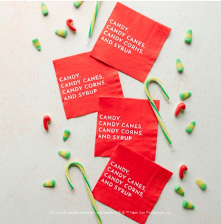Elf Candy Small Red Napkins