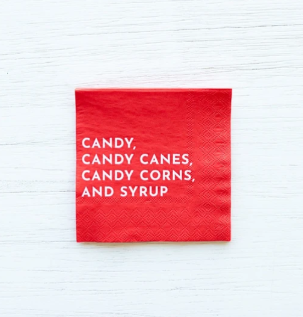 Elf Candy Small Red Napkins