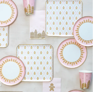 Pink Gingerbread Guest Towels
