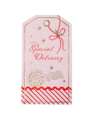 Christmas Gift Tag Guest Towels