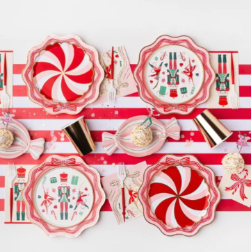 Peppermint Bow Cocktail Napkins
