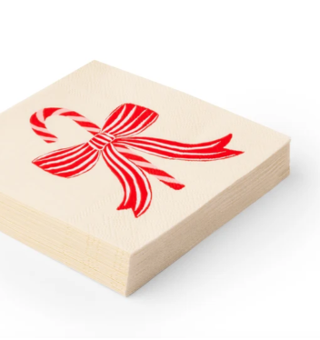 Peppermint Bow Cocktail Napkins