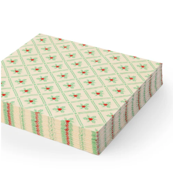 Holly Pattern Christmas Dinner Napkins