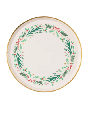 Christmas Wreath Dessert Plates