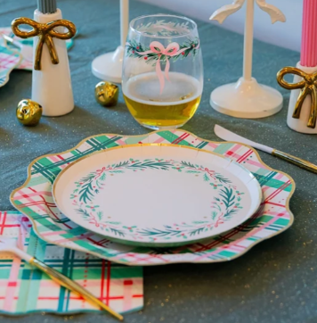 Christmas Wreath Dessert Plates
