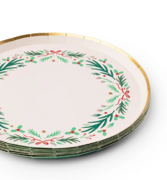 Christmas Wreath Dessert Plates