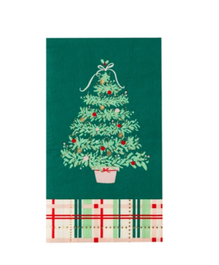 Christmas Tree Plaid Guest Towels