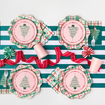 Christmas Tree Plaid Guest Towels
